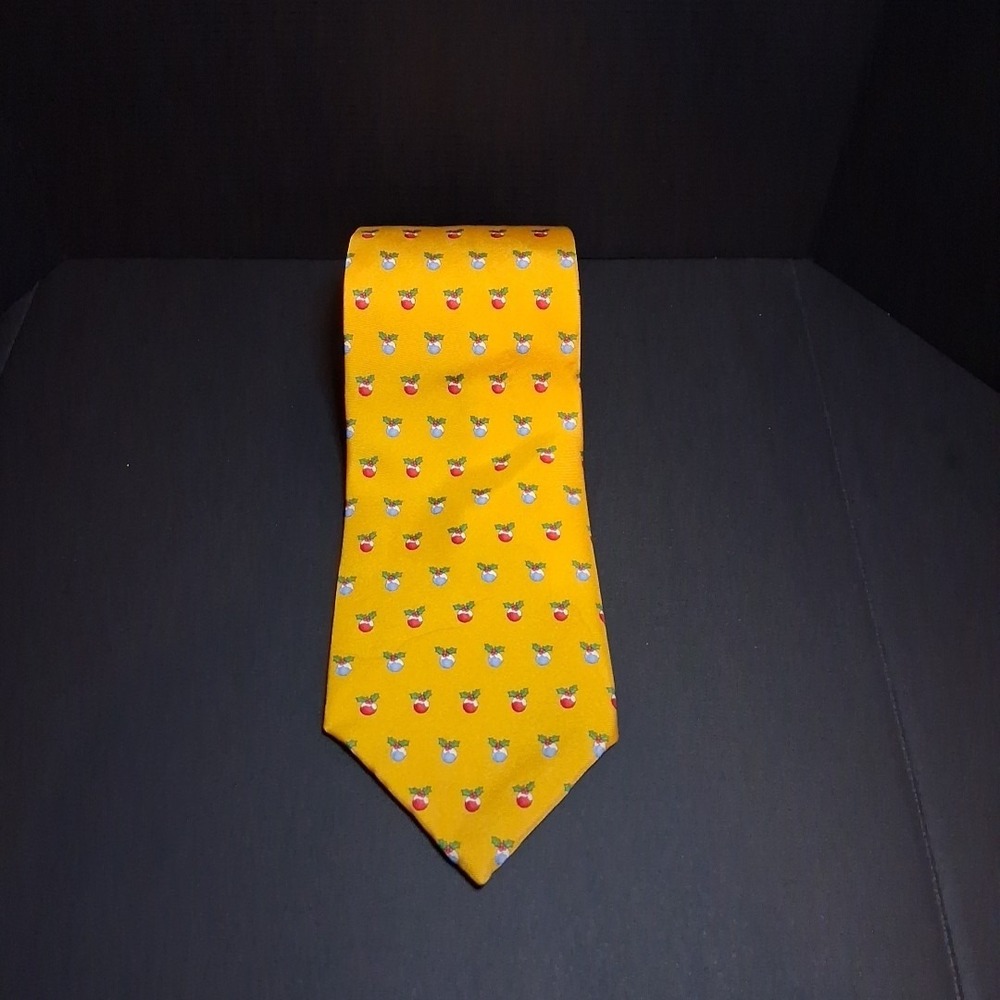 Brooks Brothers 346 Pure Slik Tie Yellow Mustard USA Made 60" X 3 3/4"